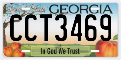 GA license plate CCT3469