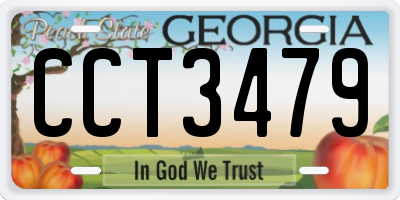 GA license plate CCT3479