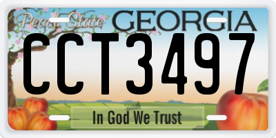 GA license plate CCT3497