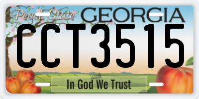 GA license plate CCT3515