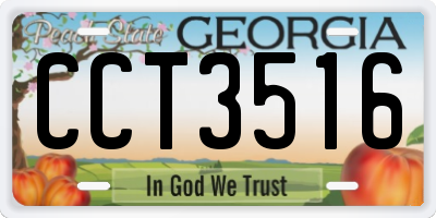 GA license plate CCT3516