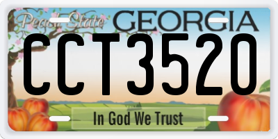 GA license plate CCT3520