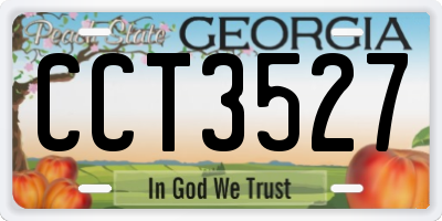 GA license plate CCT3527