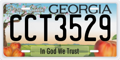GA license plate CCT3529