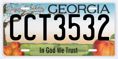 GA license plate CCT3532