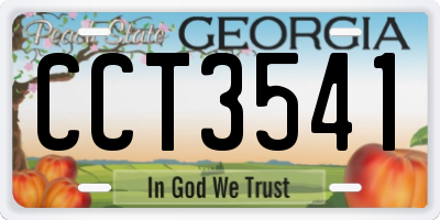 GA license plate CCT3541
