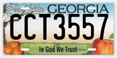 GA license plate CCT3557