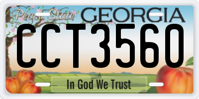 GA license plate CCT3560