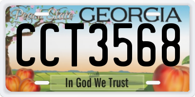 GA license plate CCT3568