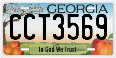 GA license plate CCT3569
