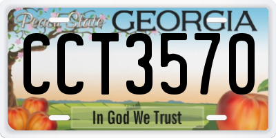 GA license plate CCT3570