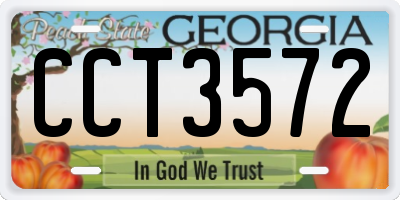 GA license plate CCT3572