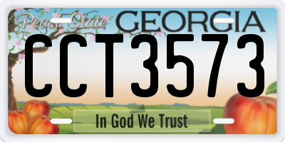 GA license plate CCT3573