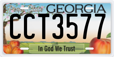 GA license plate CCT3577