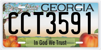 GA license plate CCT3591