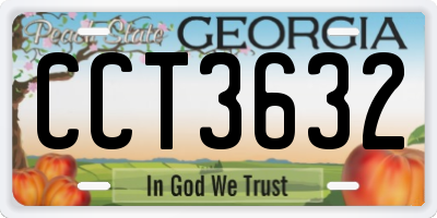 GA license plate CCT3632