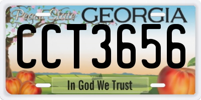 GA license plate CCT3656