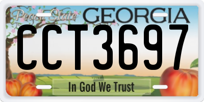GA license plate CCT3697