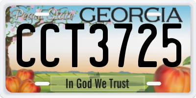 GA license plate CCT3725