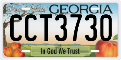 GA license plate CCT3730