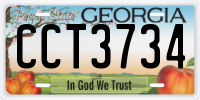 GA license plate CCT3734