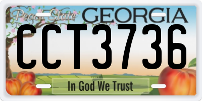 GA license plate CCT3736