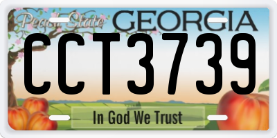 GA license plate CCT3739