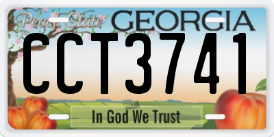 GA license plate CCT3741