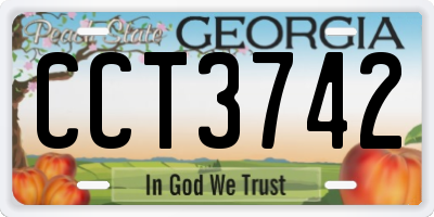 GA license plate CCT3742