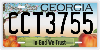GA license plate CCT3755