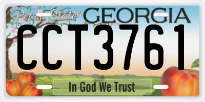GA license plate CCT3761
