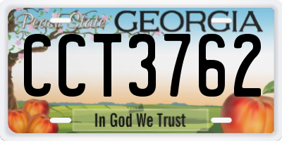 GA license plate CCT3762