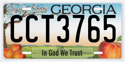 GA license plate CCT3765