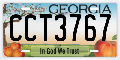 GA license plate CCT3767