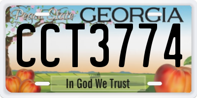GA license plate CCT3774