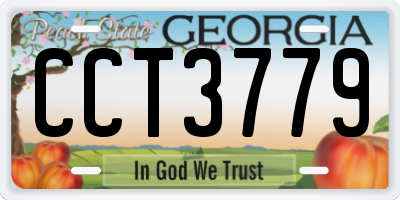 GA license plate CCT3779