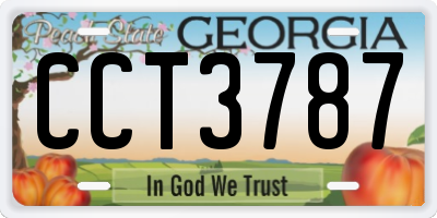 GA license plate CCT3787