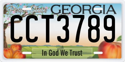 GA license plate CCT3789