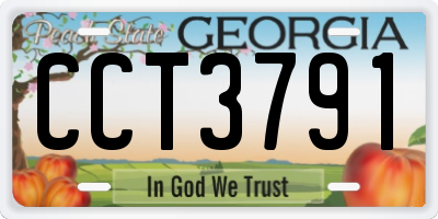 GA license plate CCT3791