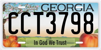 GA license plate CCT3798