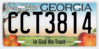 GA license plate CCT3814