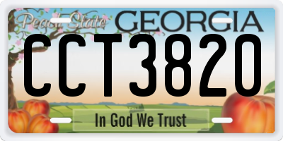 GA license plate CCT3820