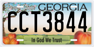 GA license plate CCT3844