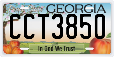 GA license plate CCT3850