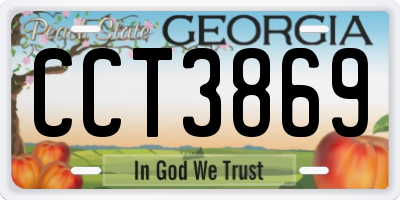 GA license plate CCT3869