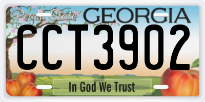 GA license plate CCT3902