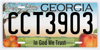 GA license plate CCT3903