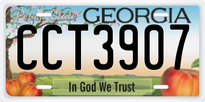 GA license plate CCT3907