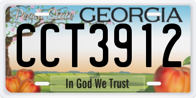 GA license plate CCT3912