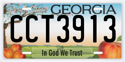 GA license plate CCT3913